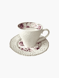 Show details for Set of 6 porcelain cups for coffee or tea, floral pattern, Malooki - Luxury Collection Picture of Set of 6 porcelain cups for coffee or tea, floral pattern, Malooki - Luxury Collection