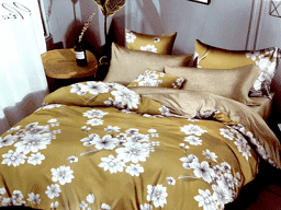 Afișați detaliile pentru Lenjerie de pat verde muștar cu 4 fețe de pernă, Casa New Fashion Imagine de Lenjerie de pat verde muștar cu 4 fețe de pernă, Casa New Fashion