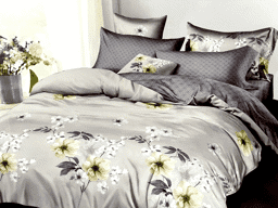 Afișați detaliile pentru Lenjerie de pat cu 4 fete de pernă, combinație de gri cu albastru, Casa New Fashion Imagine de Lenjerie de pat cu 4 fete de pernă, combinație de gri cu albastru, Casa New Fashion