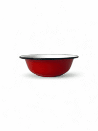 Show details for Red Enamel Traditional Bowl Picture of Red Enamel Traditional Bowl