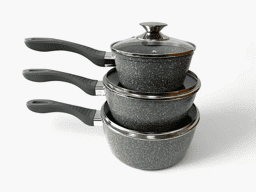 Afișați detaliile pentru Oală din ceramică cu coadă și capac din sticlă termorezistent Imagine de Oală din ceramică cu coadă și capac din sticlă termorezistent
