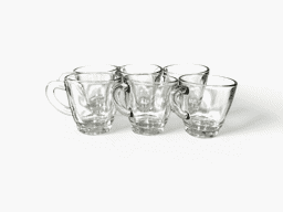 Afișați detaliile pentru Set de 6 cești din sticlă pentru cafea espresso, transparente, 70ml Imagine de Set de 6 cești din sticlă pentru cafea espresso, transparente, 70ml