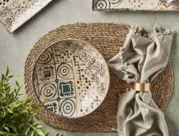 Show details for Deep ceramic plate, Greece pattern – 21 cm, Cretan design Picture of Deep ceramic plate, Greece pattern – 21 cm, Cretan design