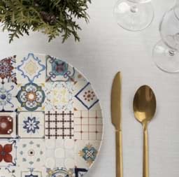Afișați detaliile pentru Farfurie întinsă din ceramică, model Lore, 20 cm - La mediterranea Imagine de Farfurie întinsă din ceramică, model Lore, 20 cm - La mediterranea