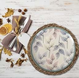 Show details for Ceramic dinner plate, Tardor model, 26 cm - La mediterranea Picture of Ceramic dinner plate, Tardor model, 26 cm - La mediterranea