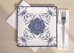 Show details for Square ceramic plate, 18x18cm Rosetta Elite - La mediterranea Picture of Square ceramic plate, 18x18cm Rosetta Elite - La mediterranea