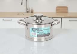 Afișați detaliile pentru Oală inox 16 cm 1,8 L cu capac Quttin Hermes – calitate premium pentru gătit eficient Imagine de Oală inox 16 cm 1,8 L cu capac Quttin Hermes – calitate premium pentru gătit eficient