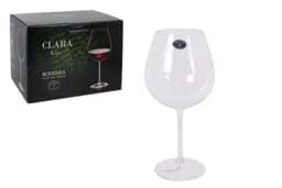 Afișați detaliile pentru Set 6 pahare vin Bohemia 650 ml Clara – Pahare din cristal elegant pentru vin roșu sau alb Imagine de Set 6 pahare vin Bohemia 650 ml Clara – Pahare din cristal elegant pentru vin roșu sau alb