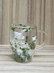 Afișați detaliile pentru Cana sticla termorezistenta dubla cu flori in interior, 350ml Mariah Imagine de Cana sticla termorezistenta dubla cu flori in interior, 350ml Mariah