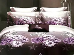 Afișați detaliile pentru Lenjerie de pat mov închis cu 4 fețe de pernă , Casa New Fashion Imagine de Lenjerie de pat mov închis cu 4 fețe de pernă , Casa New Fashion