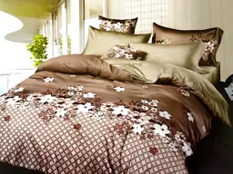 Afișați detaliile pentru Lenjerie de pat maro cu 4 fețe de pernă, Casa New Fashion Imagine de Lenjerie de pat maro cu 4 fețe de pernă, Casa New Fashion
