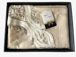 Show details for Textile tablecloth with lace-edged borders, 160x220cm Picture of Textile tablecloth with lace-edged borders, 160x220cm