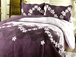 Afișați detaliile pentru Cuvertură de pat mov cu 2 fețe de pernă , Casa New Fashion, 230x250cm Imagine de Cuvertură de pat mov cu 2 fețe de pernă , Casa New Fashion, 230x250cm