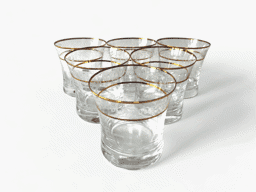Afișați detaliile pentru Set de 6 pahare din cristal pentru bauturi fine cu decor auriu, Bohemia Grace, 280ml Imagine de Set de 6 pahare din cristal pentru bauturi fine cu decor auriu, Bohemia Grace, 280ml