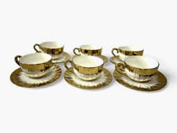 Afișați detaliile pentru Set de 6 cești de cafea cu farfurioare din porțelan, Adona, 150ml Imagine de Set de 6 cești de cafea cu farfurioare din porțelan, Adona, 150ml