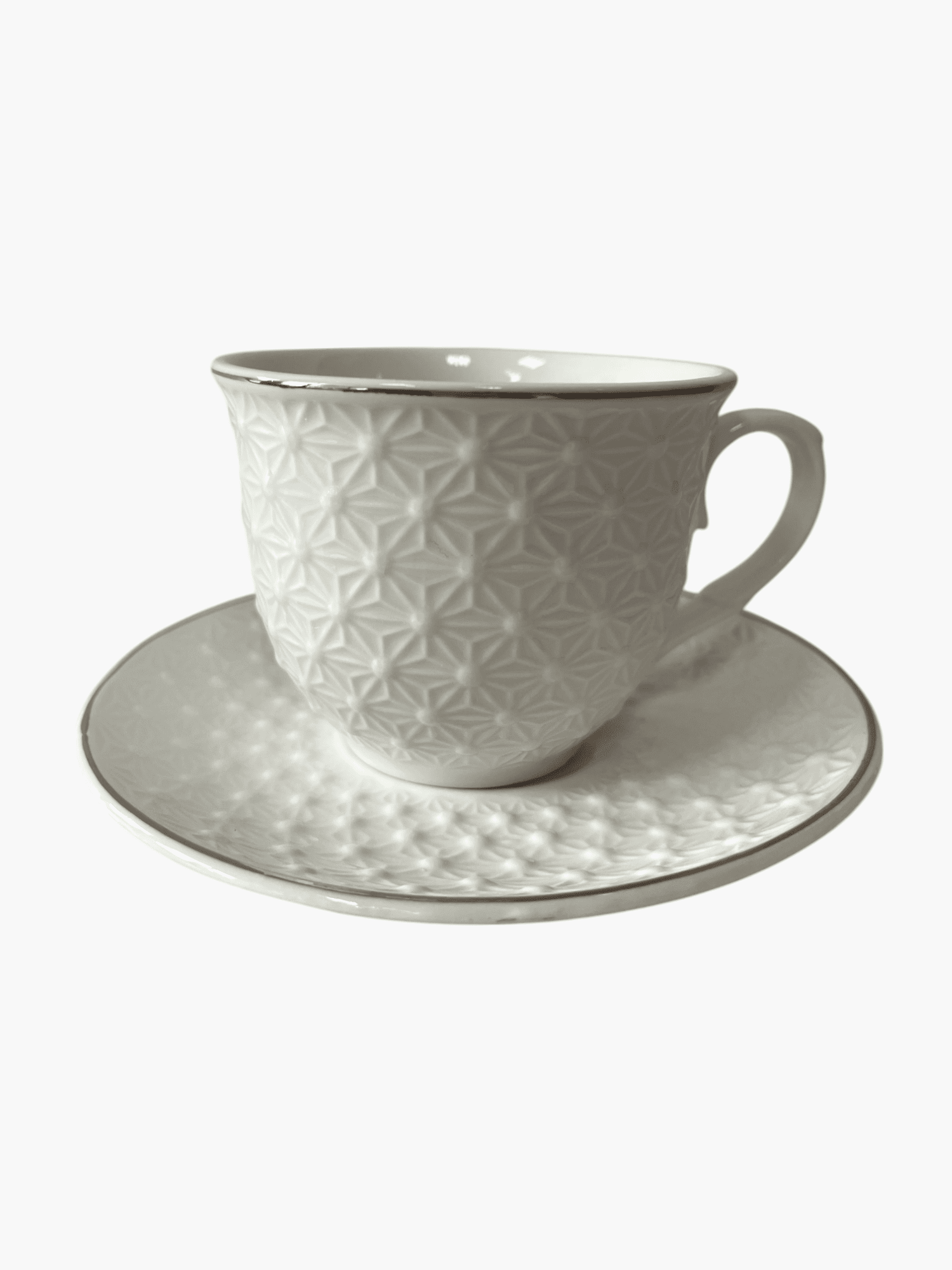 Picture of Set of 6 porcelain cups for coffee or tea, lace pattern, Malooki - Luxury Collection
