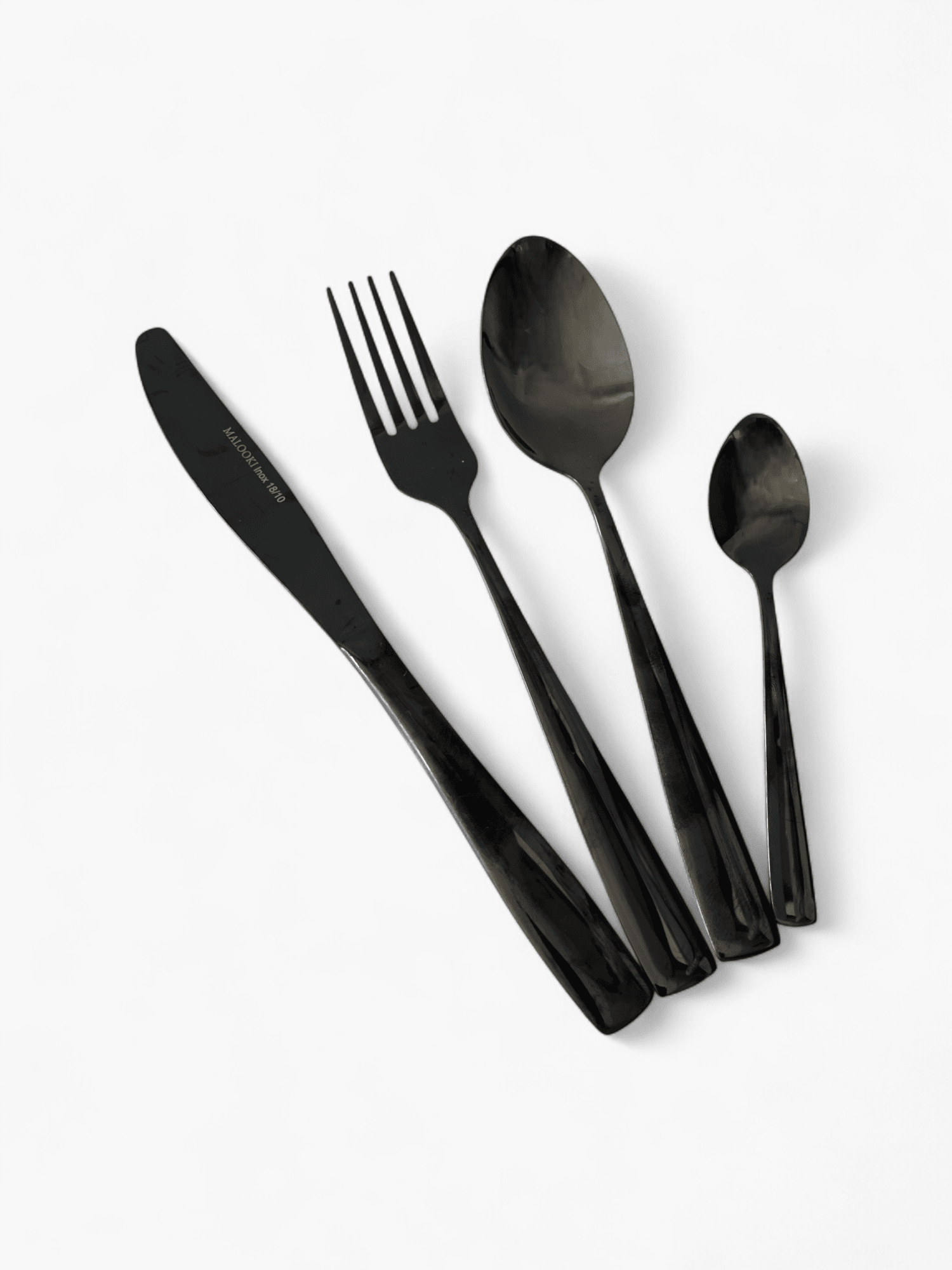 Imagine de Set de tacâmuri 24 piese din inox negru, Malooki - Luxury Collection