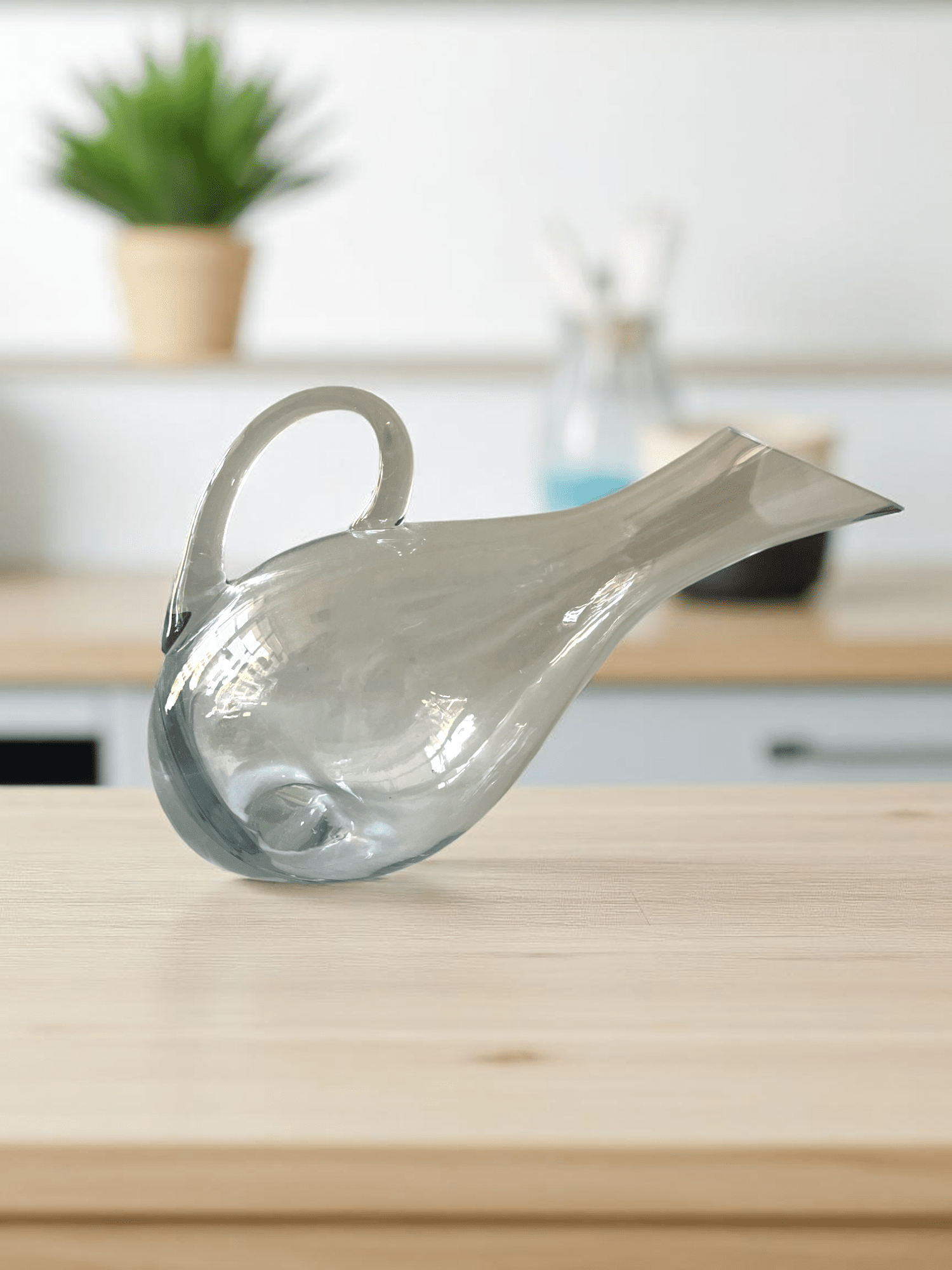 Imagine de Decantor pentru vin din sticlă forma înclinată Duck
