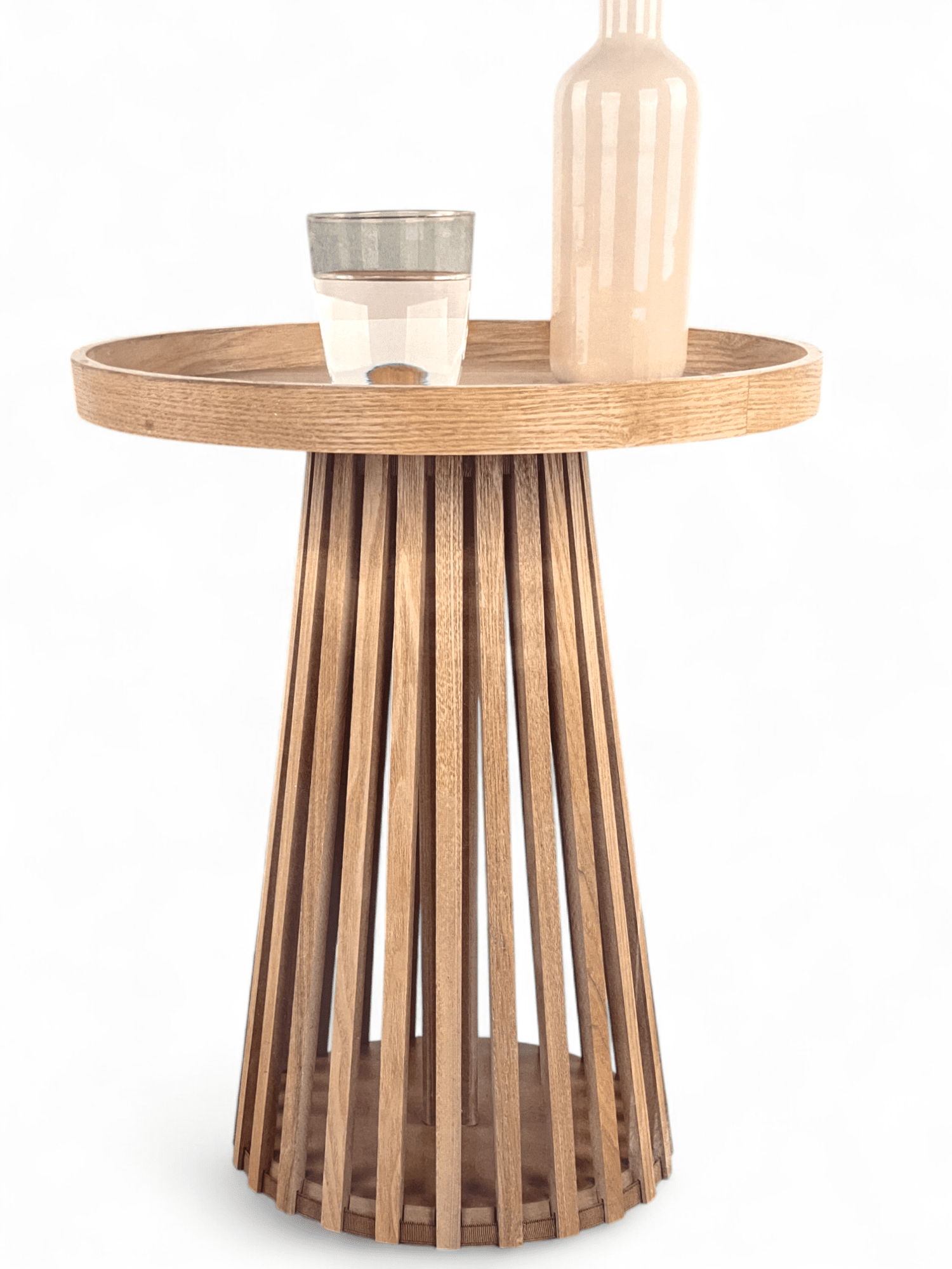 Picture of Wooden coffee table with modern design – slatted vertical structure