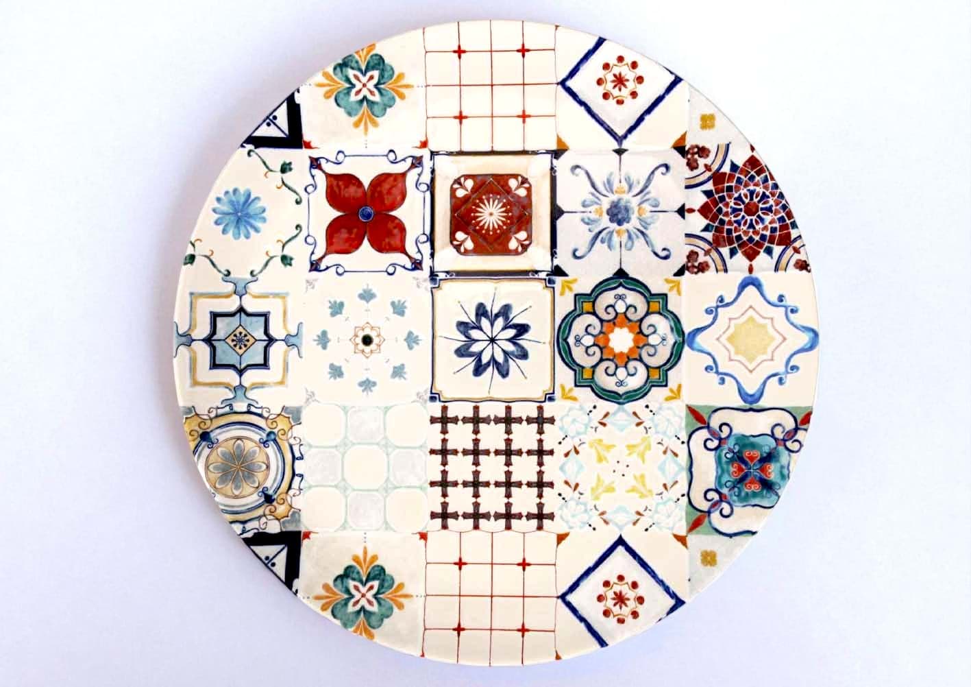 Imagine de Platou din ceramică 32,5 cm – model Lore Monaco, ideal pentru salate sau pizza