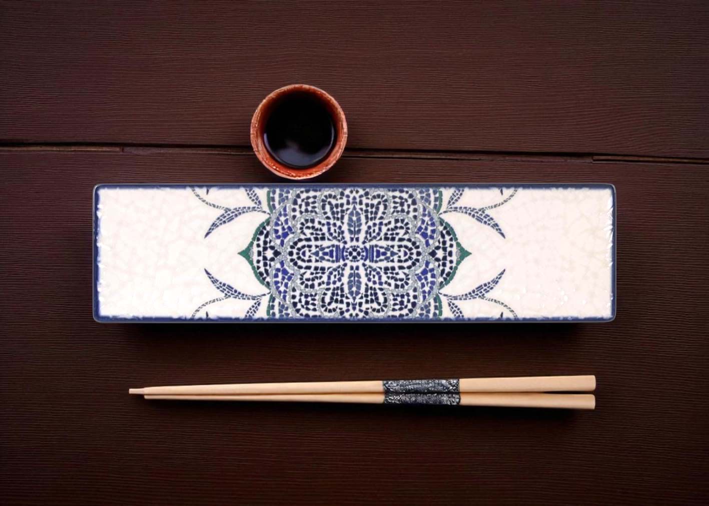 Imagine de Platou ceramica Rosetta 30x8 cm - Perfect pentru sushi și preparate asiatice