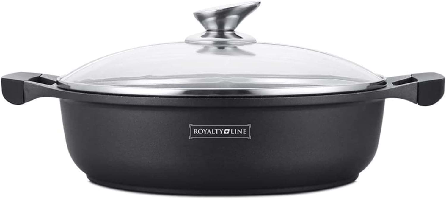 Imagine de Cratiță joasă antiaderentă cu înveliș tip marmură, model BR-ML, Royalty Line
