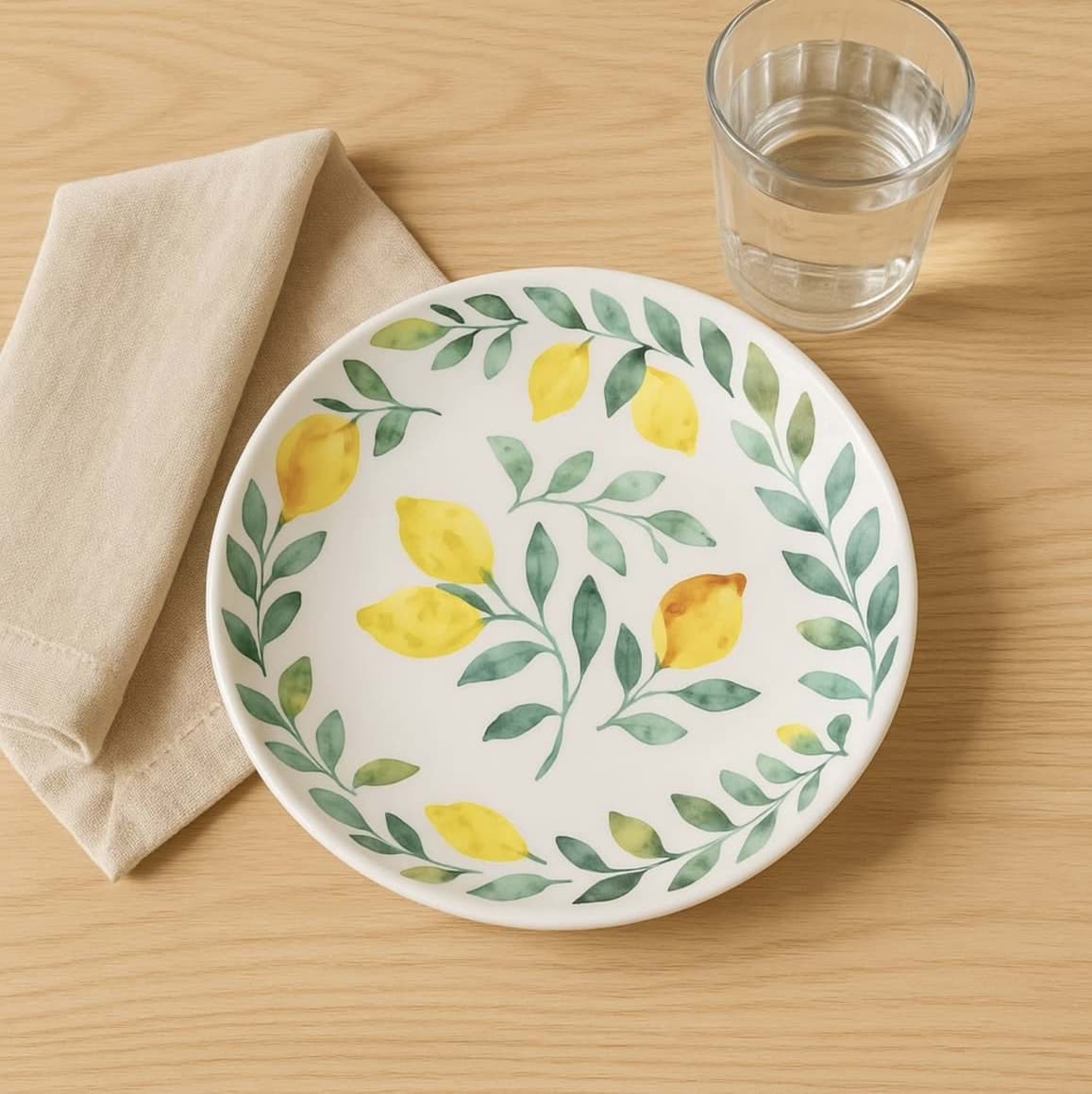 Imagine de Farfurie adâncă pentru supă din melamină model Citrus cu lămâi - La Mediterranea