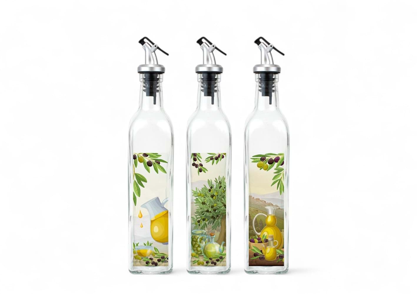 Imagine de Distribuitor de ulei din sticlă 500 ml cu opritor Anna 