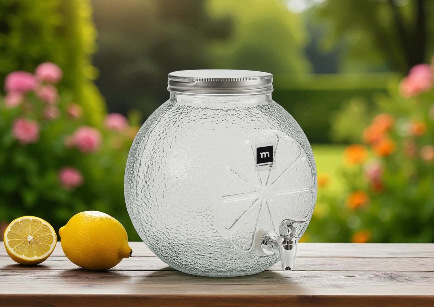Imagine de Recipient din sticlă cu robinet 5L Mediterranea – pentru apă, limonadă sau ceai