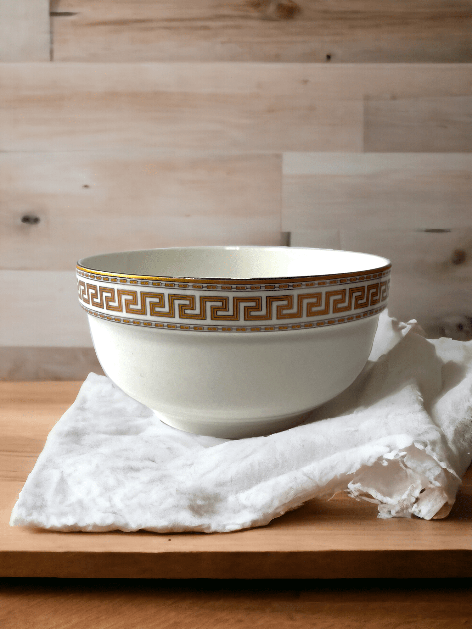 Picture of Elegant porcelain bowl with a pattern at the rim