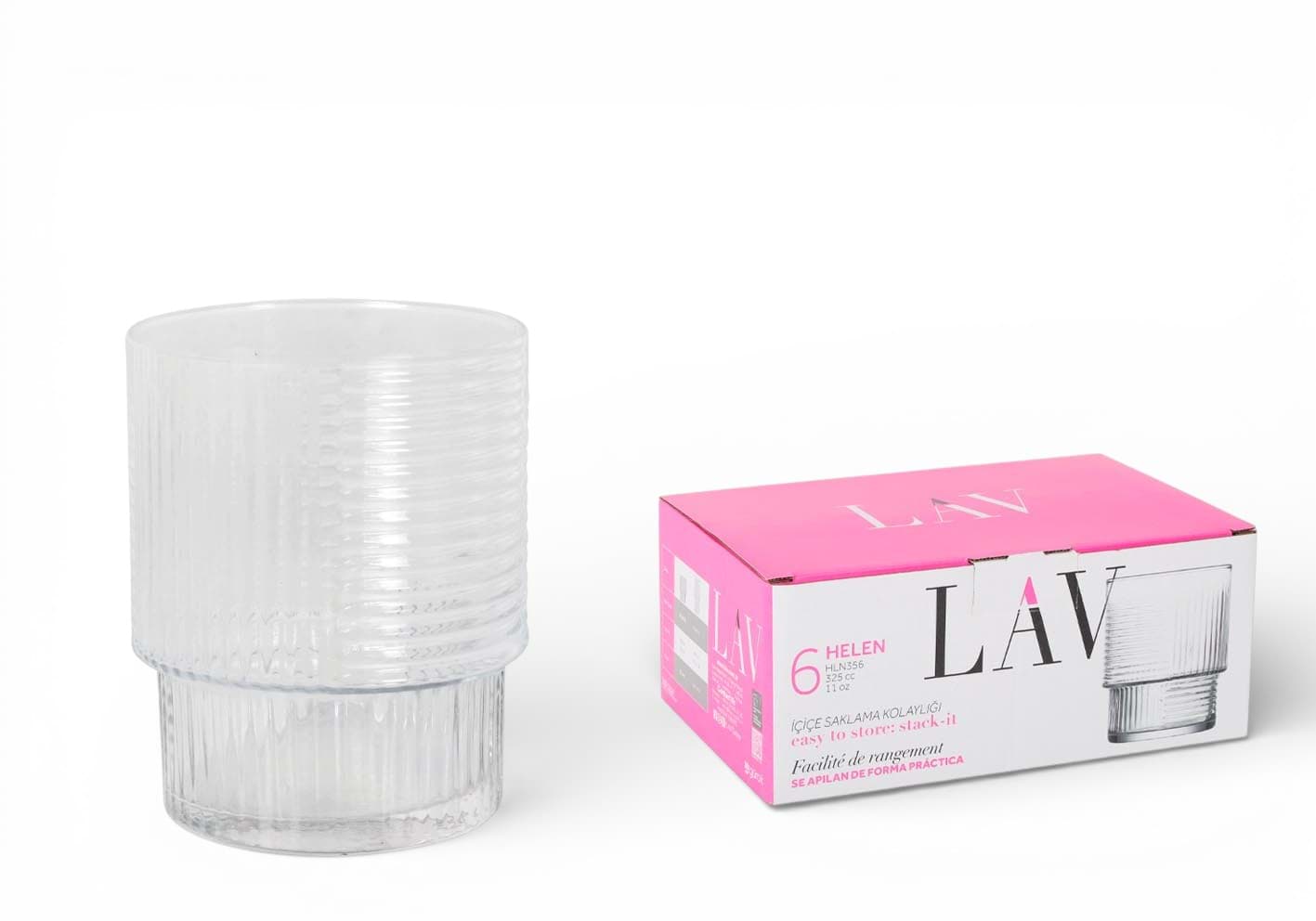 Imagine de Set 6 pahare LAV HELEN 325 ml – design elegant pentru servire