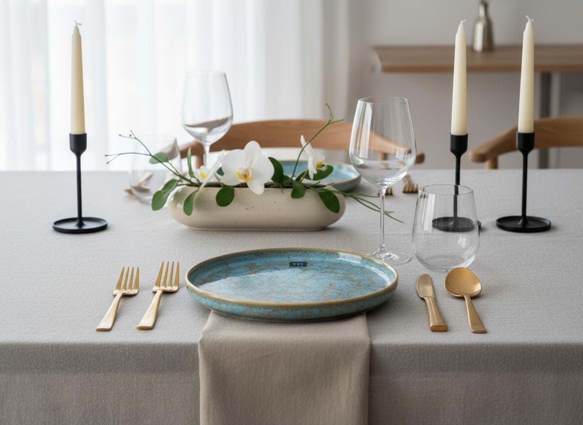 Imagine de Farfurie Ceramică 20 x 2.3 cm SCRATCH BLUE – Model rotund