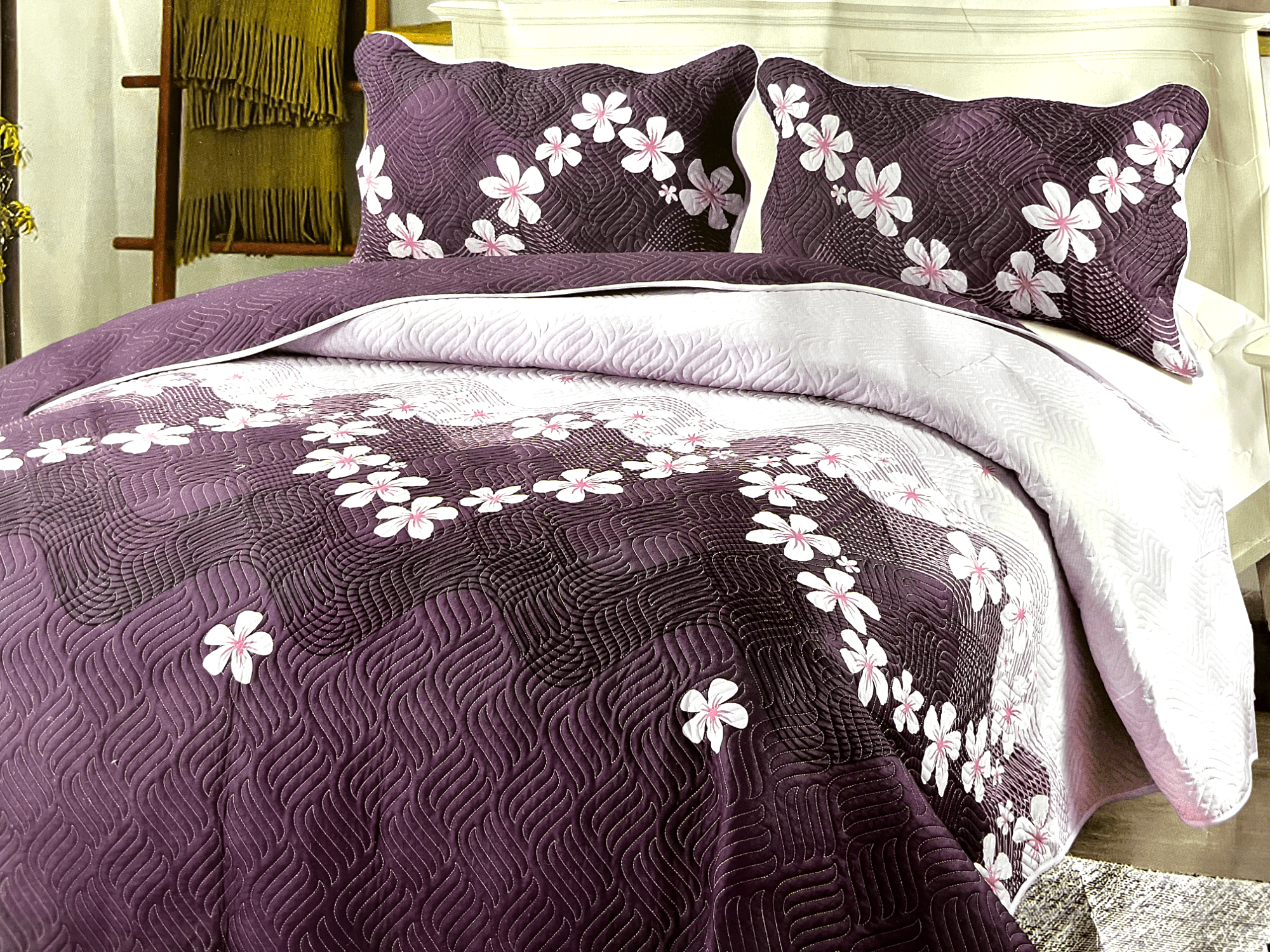 Picture of Purple bedspread with 2 pillowcases, Casa New Fashion, 230x250cm