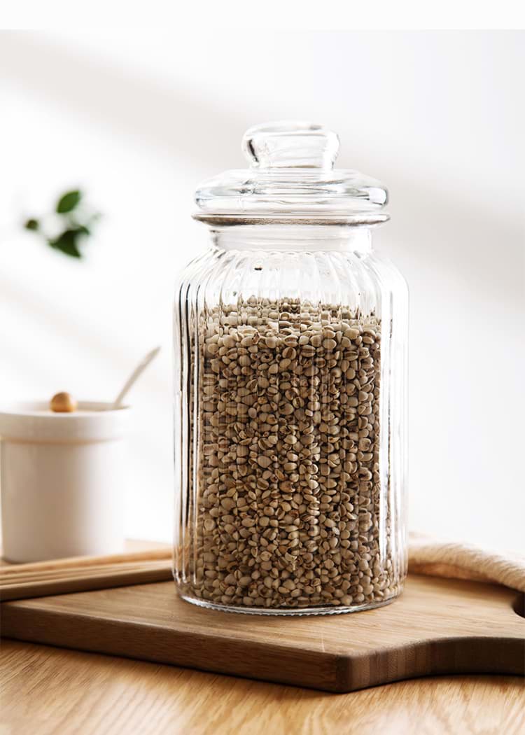 Imagine de Borcan din sticlă pentru depozitare cu capac – Recipient pentru alimente La Mediterranea