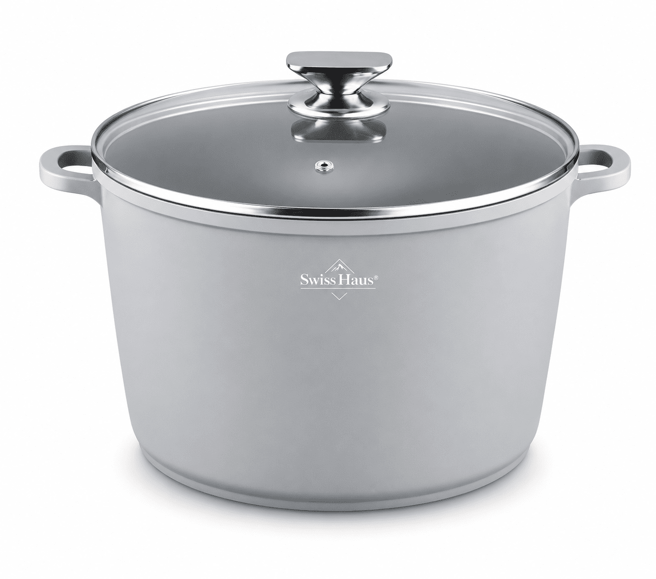 Oală pentru supă 24 cm, antiaderentă, cu capac, gri – SwissHaus Premium Collection