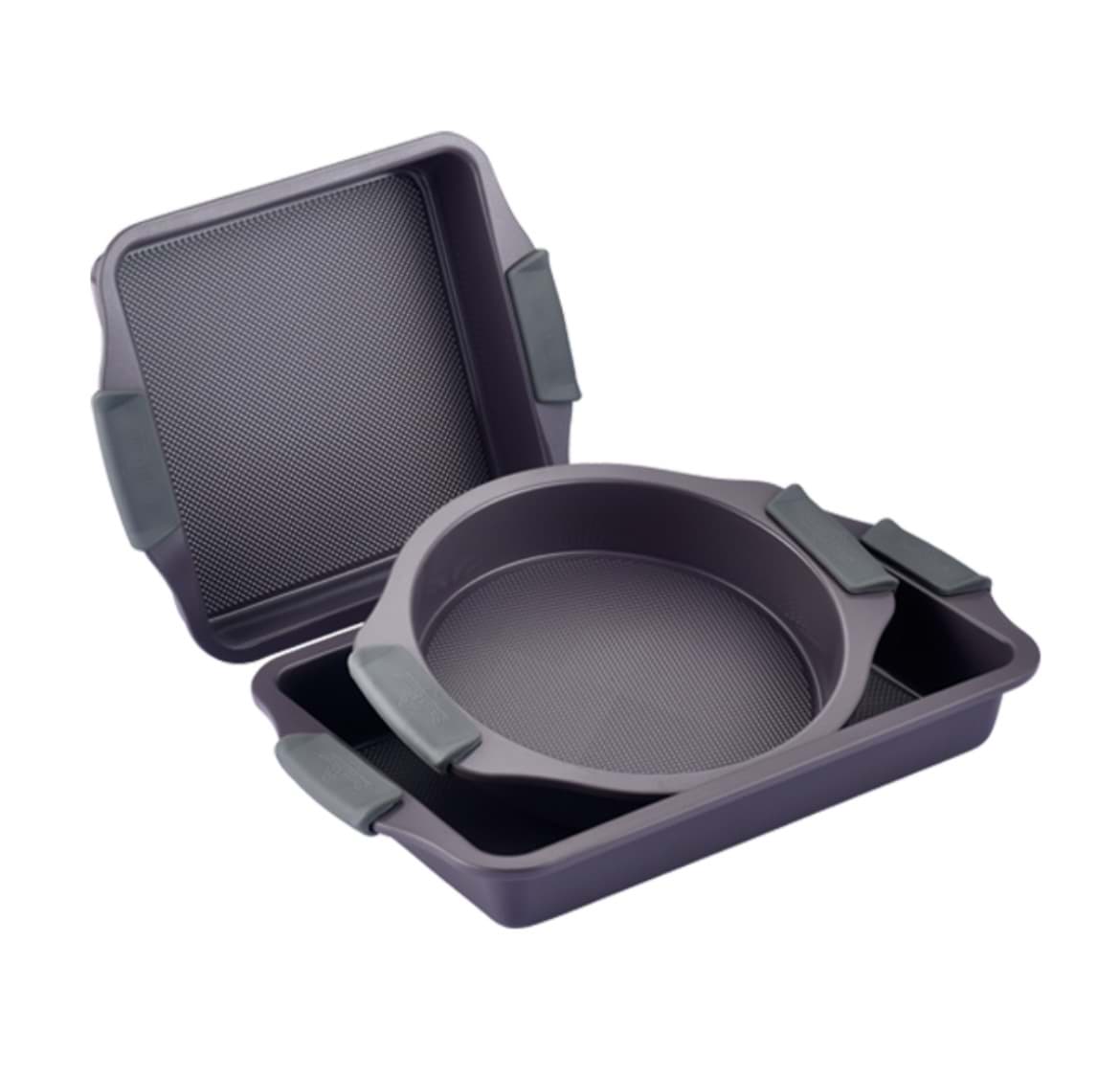 Set 3 tăvi pentru cuptor din oțel carbon, antiaderente, mov – Lake Geneva Collection, SwissHaus