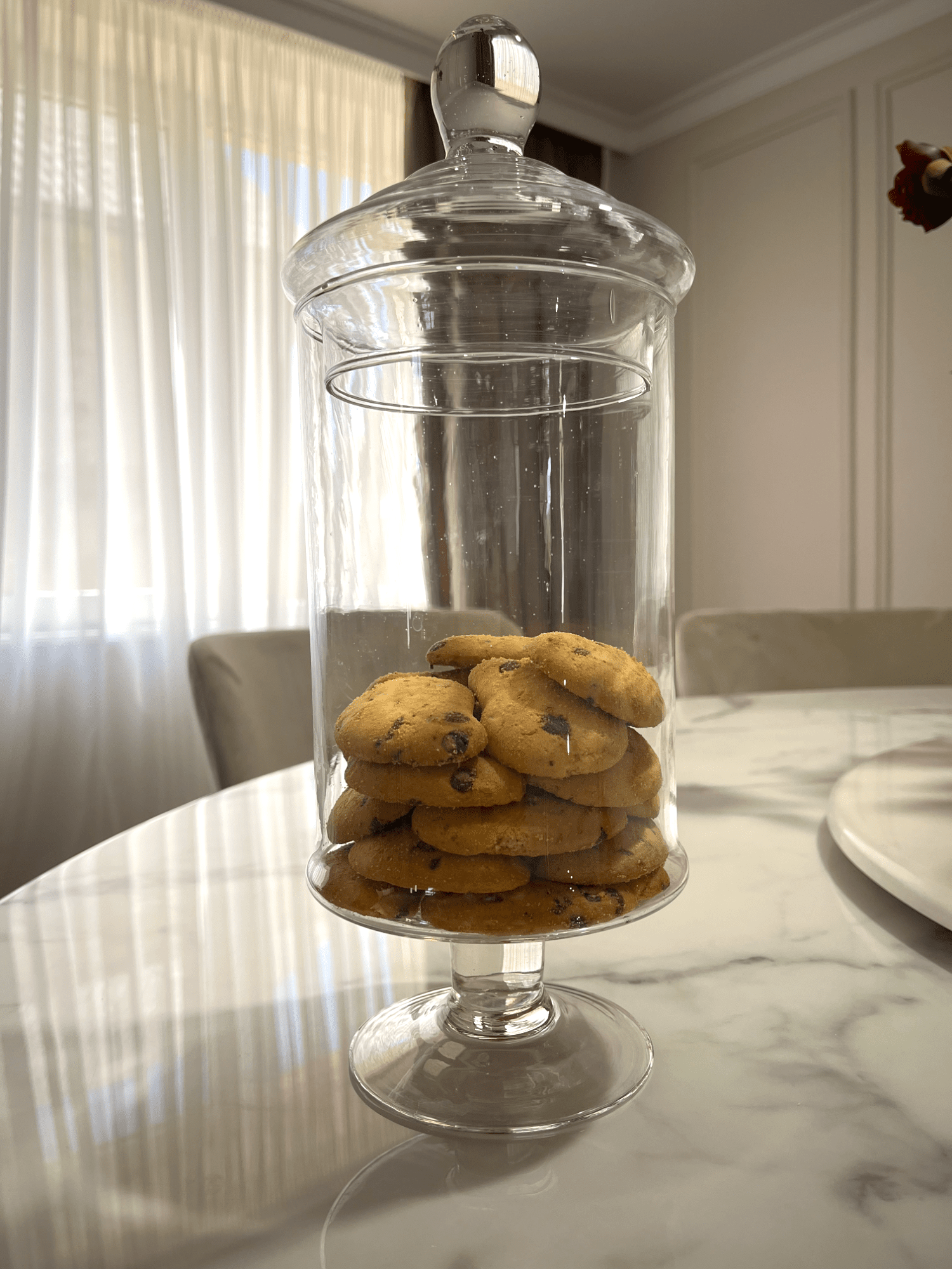 Imagine de Recipient cilindric din sticlă lucrat manual, calitate premium,  GlassHome