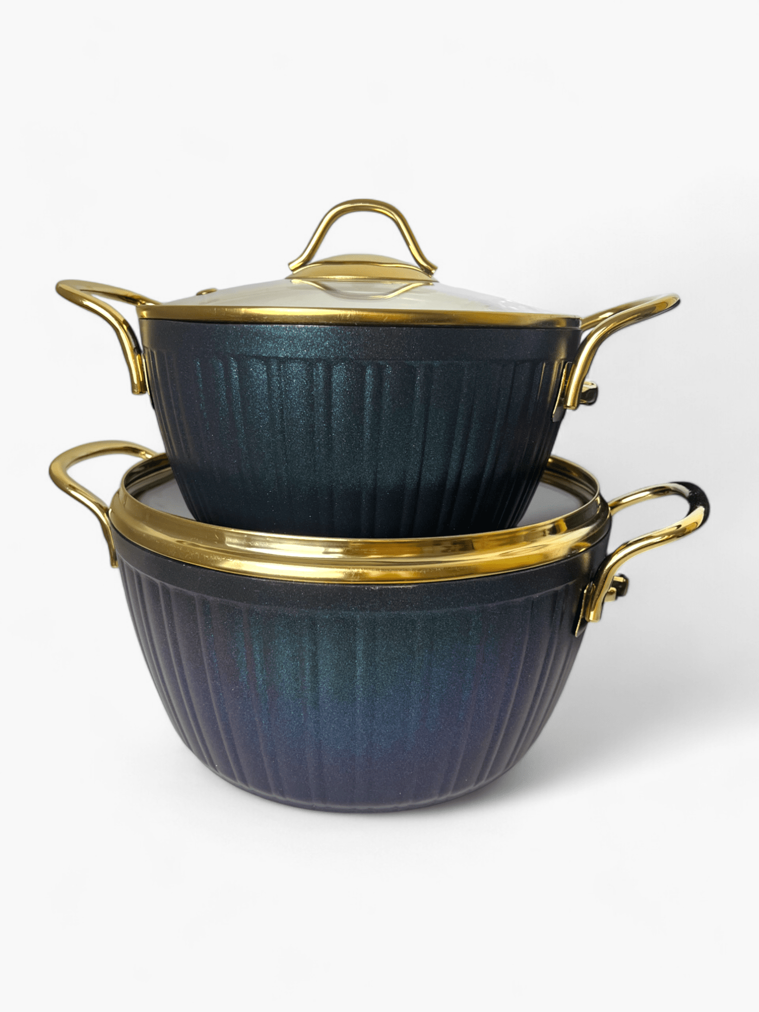 Imagine de Oală Elegantă Kismet Elite din Aluminiu, combinație de verde și violet