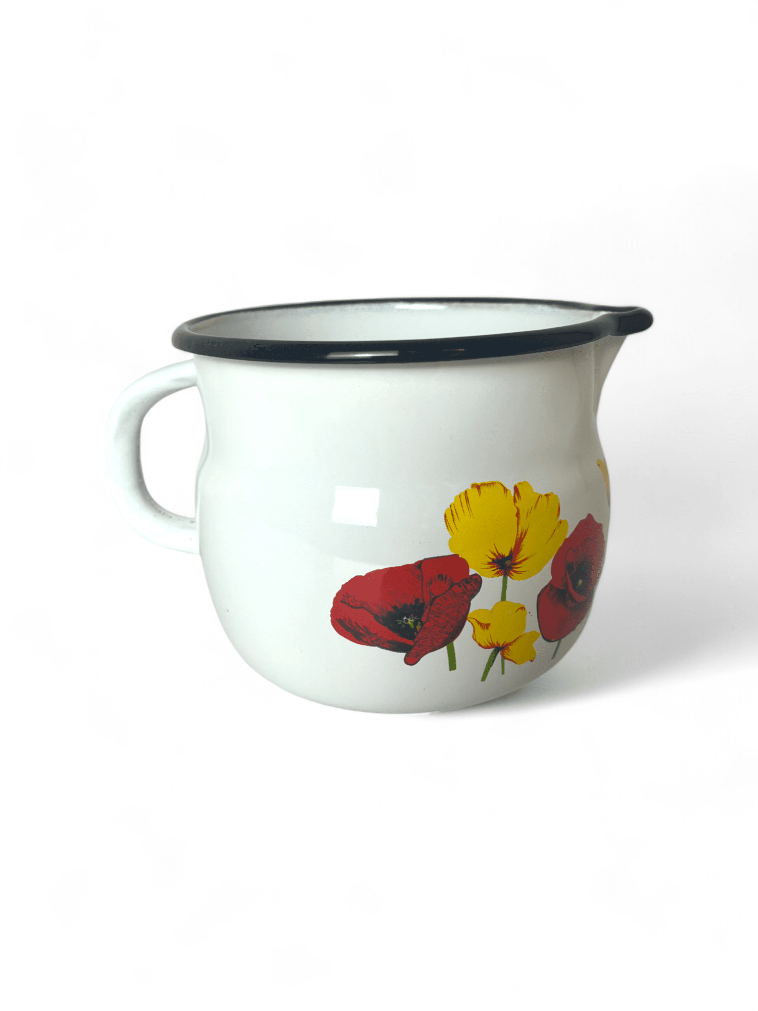 Picture of  Enamel Mug with Spout, Traditional Floral Design