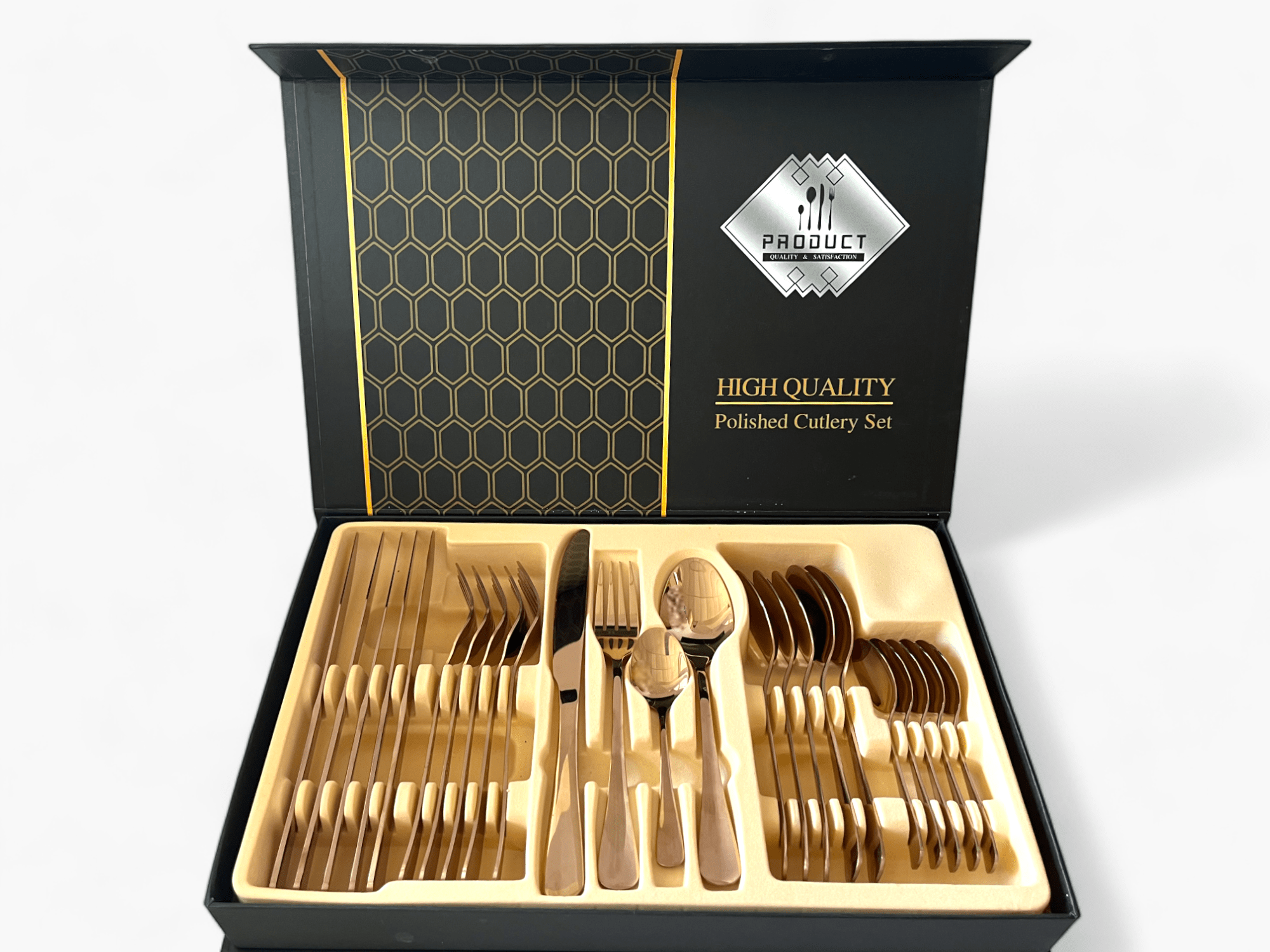 Imagine de Set de tacâmuri 24 piese din inox rose